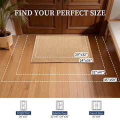 Side view of YIHOUSE Indoor Door Mat showing low profile