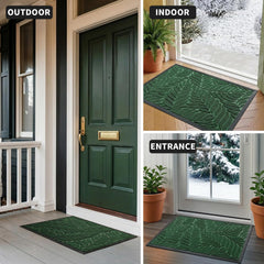 Side view of Yimobra Leaf Pattern Door Mat