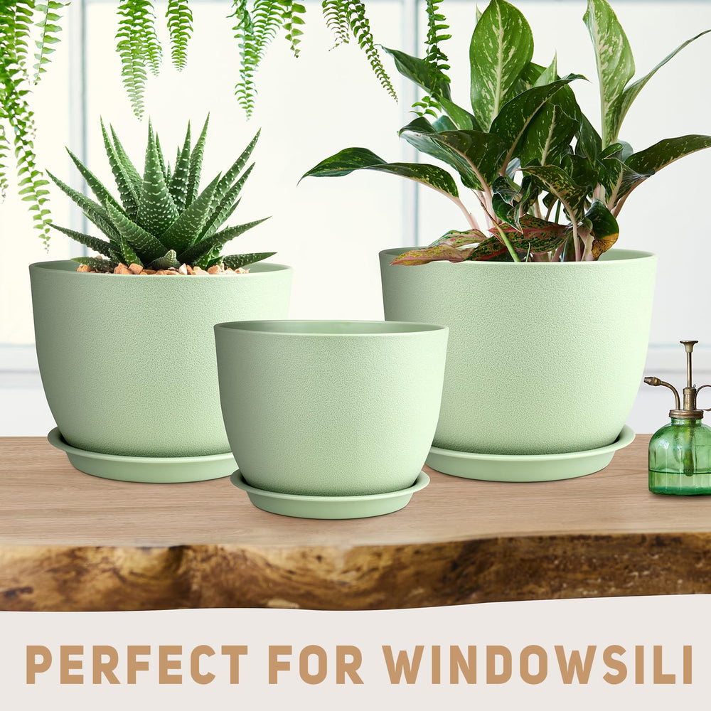 Side view of YNNICO 12 inch plant pot