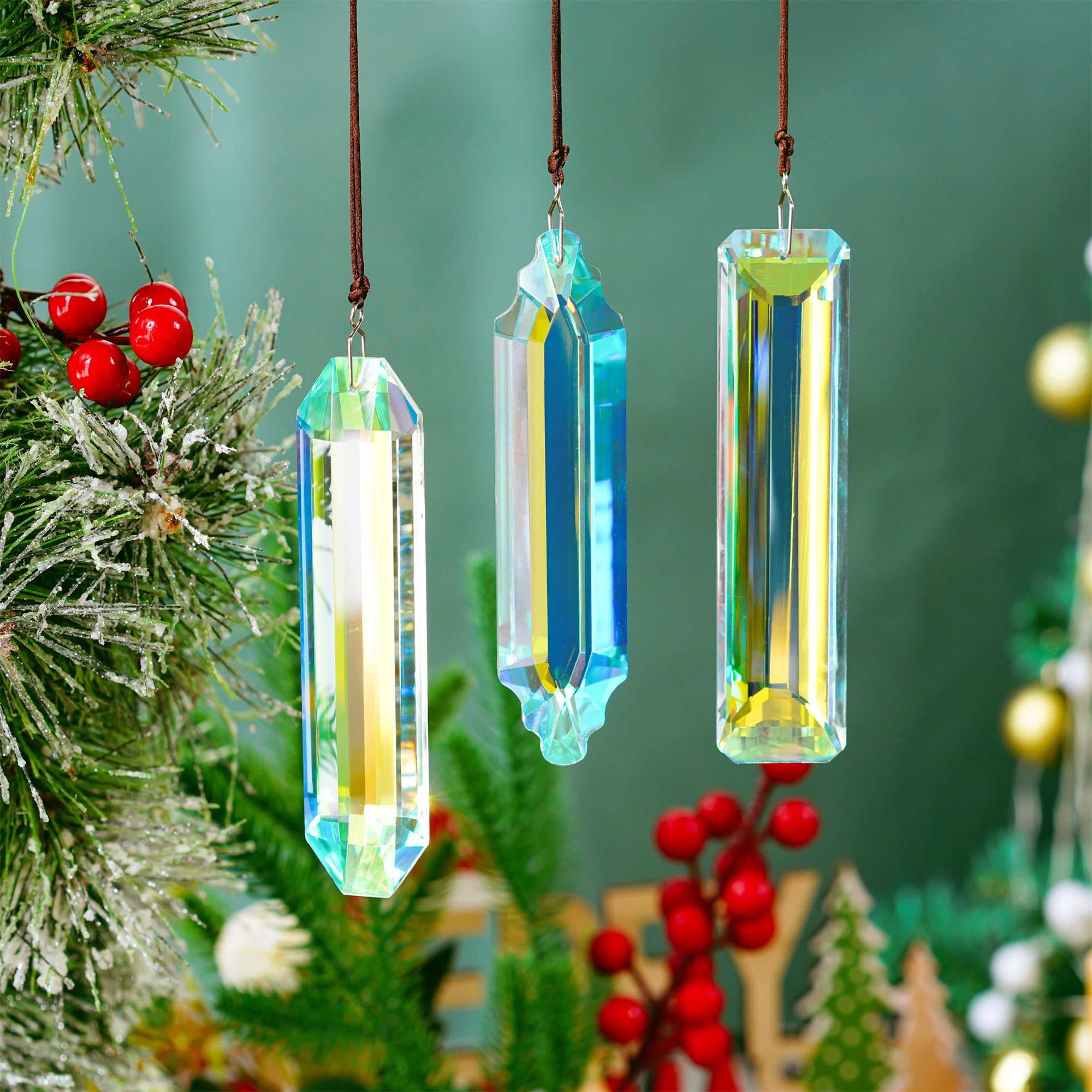Side view of YU FENG Crystal Suncatcher Prism