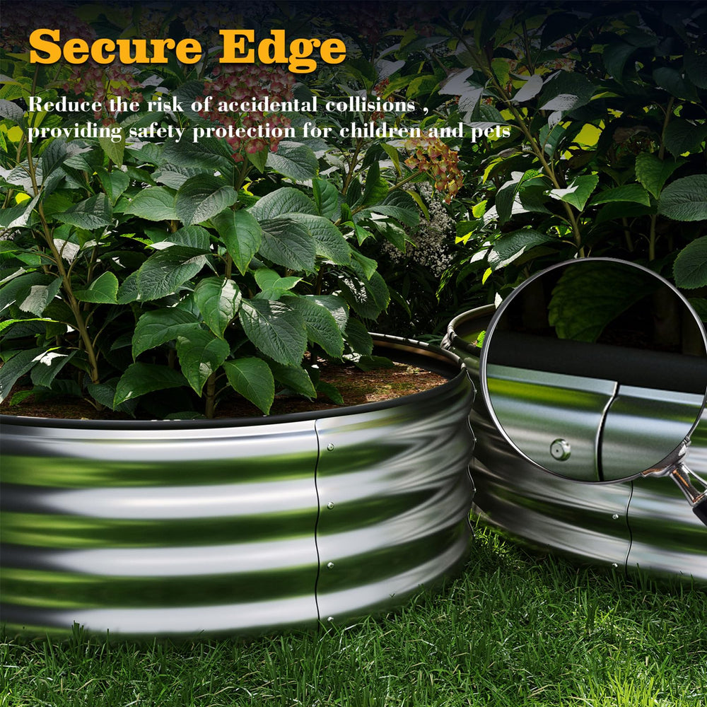 Side view of ZFHgarden planter in outdoor garden setting