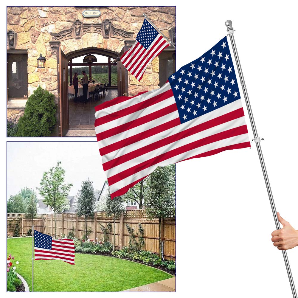 Side view of ZMTECH Flag Pole Kit assembled