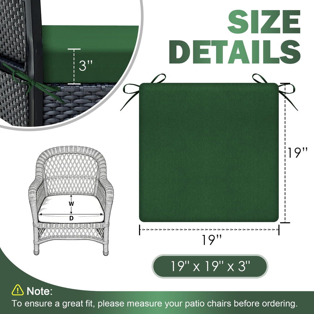 Side view of Zonamat Outdoor Chair Cushions showing thickness