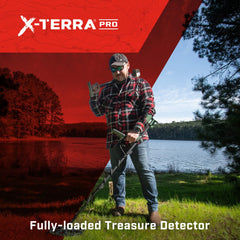 Side view showcasing the control pod of MINELAB X-Terra PRO