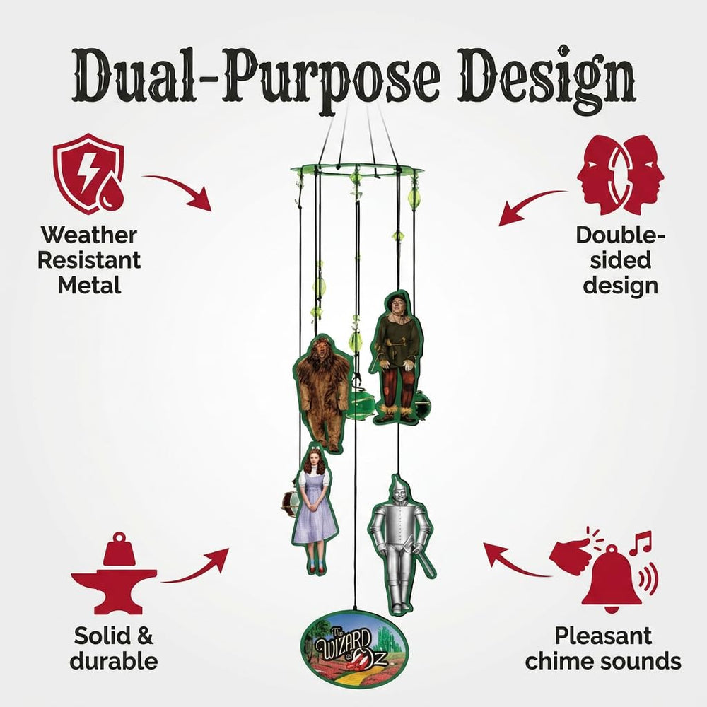 Side view showcasing the design of Spoontiques Wizard of Oz Wind Chime