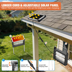 Side view showing hanging chain of zechuan Solar Bug Zapper