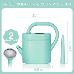 Side view showing long spout of gegemaoyi watering can