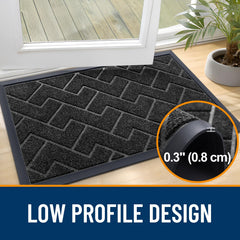 Side view showing the low-profile design of OLANLY mat