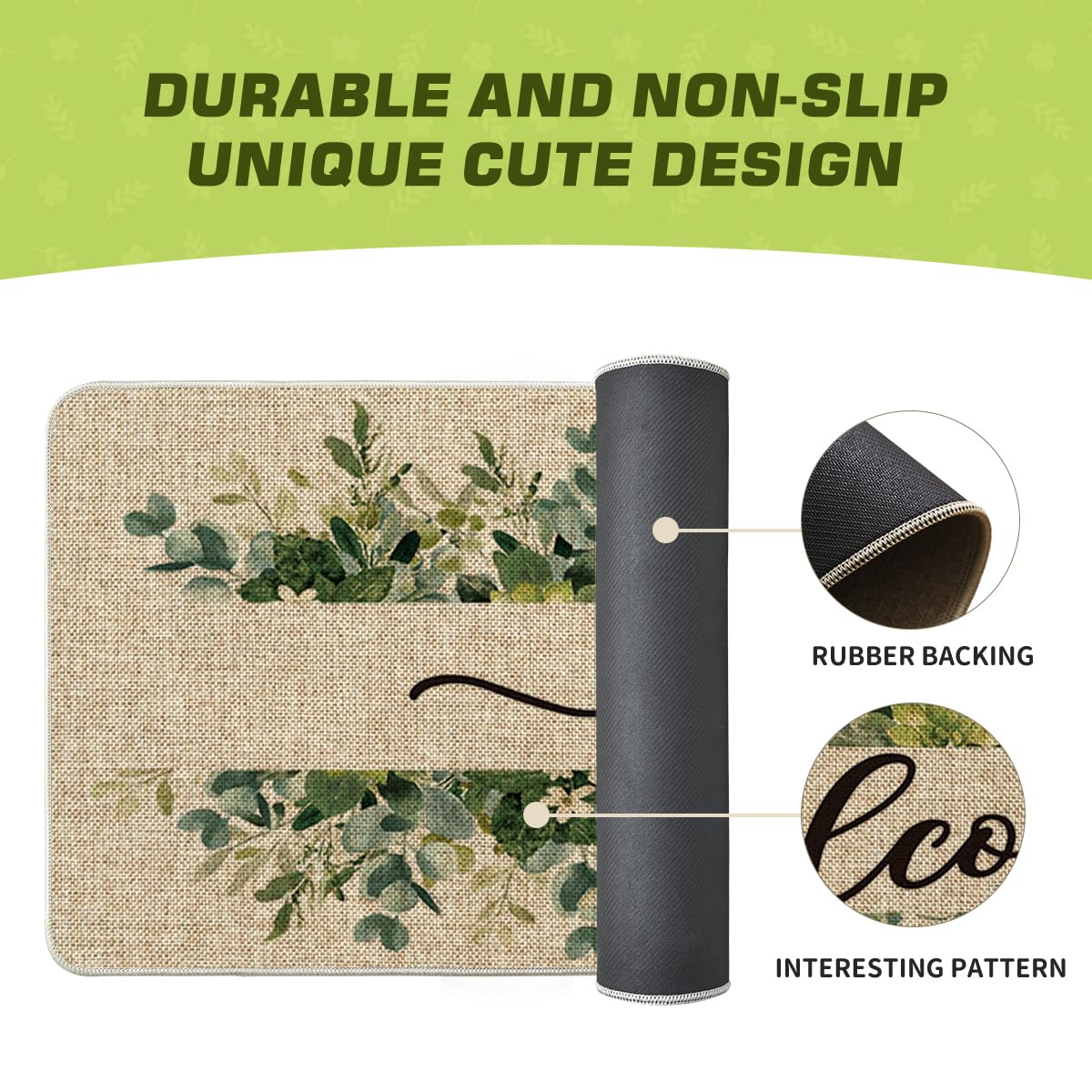 Side view showing the low-profile design of the doormat