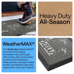 Side view showing the thickness of the GORILLA GRIP WeatherMAX Door Mat