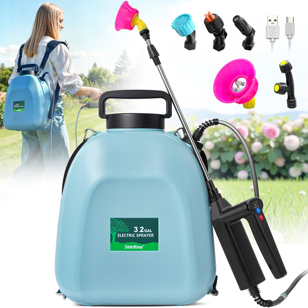 SideKing 3.2 Gallon Battery Powered Backpack Sprayer front view