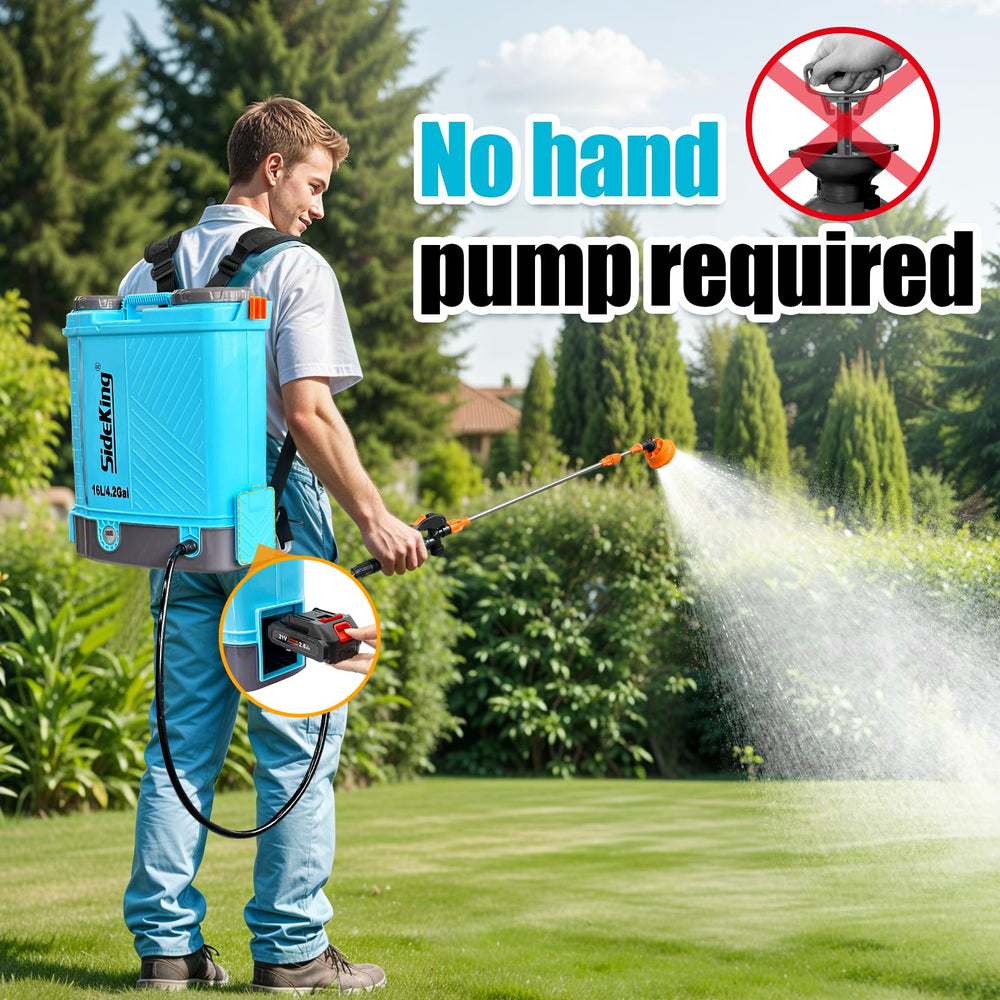 SideKing backpack sprayer with battery and charger included