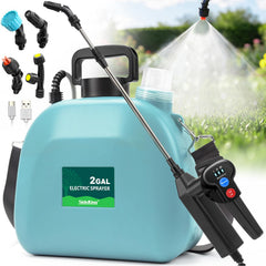 SideKing Battery Powered Sprayer 2 Gallon blue front view
