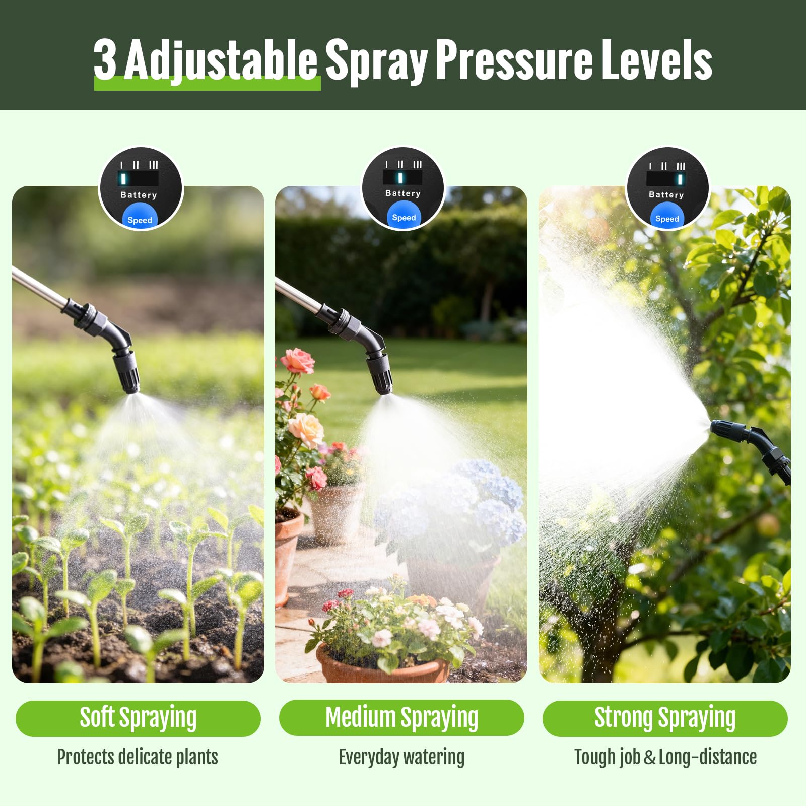 SideKing Battery Powered Sprayer 2 Gallon with telescopic wand
