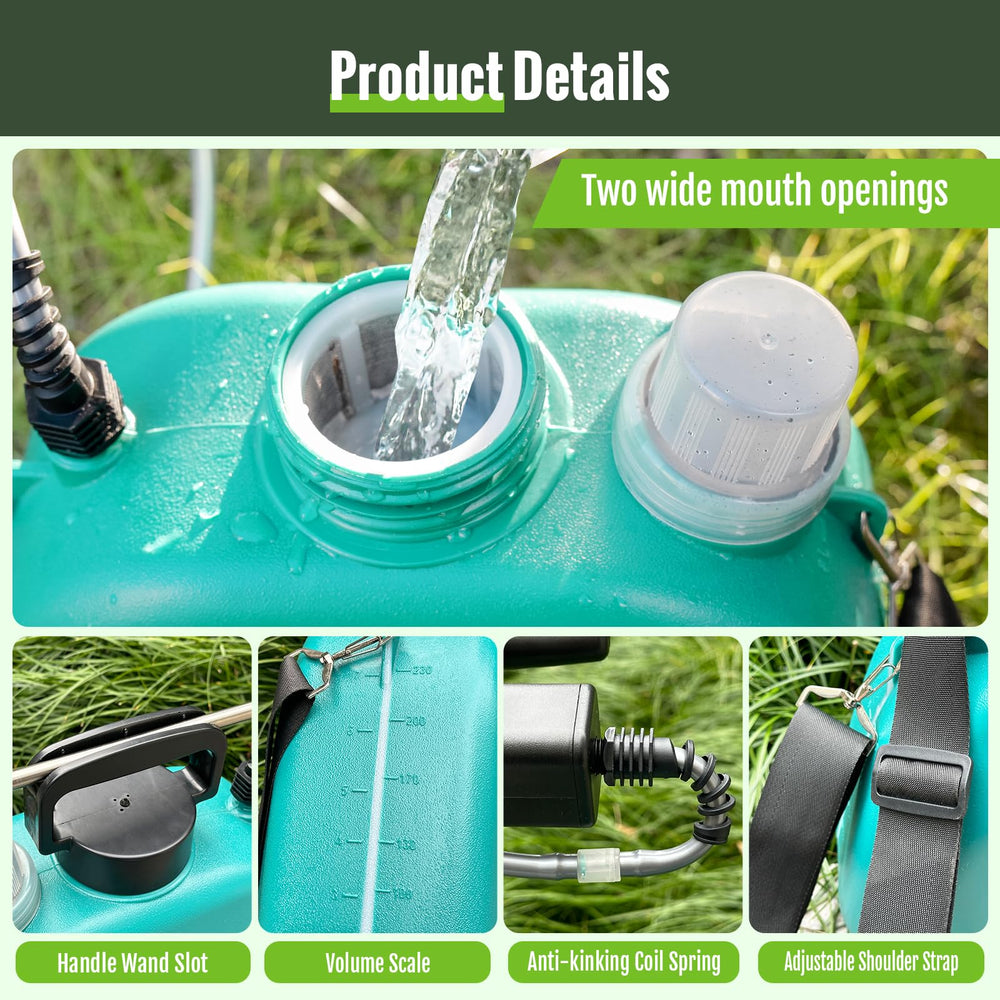 SideKing sprayer with ergonomic handle and shoulder strap