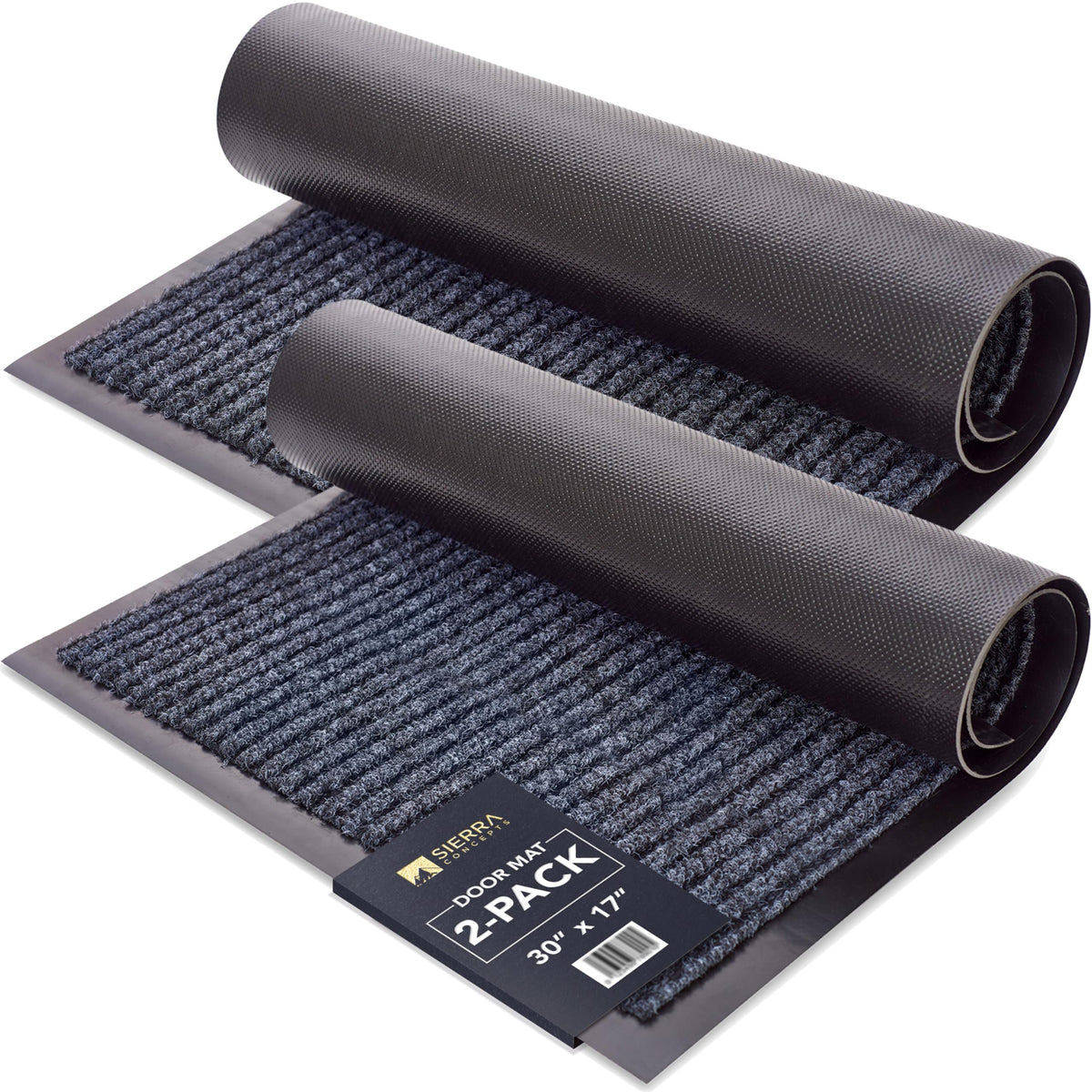 Sierra Concepts Front Door Mat 30x17 Steel Gray front view