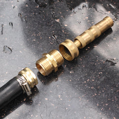 SIGURANTA Male to Male Brass Hose Adapter in packaging