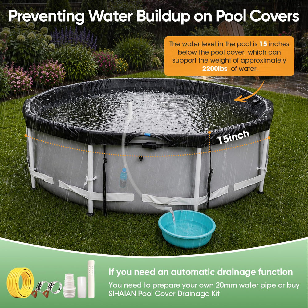 SIHAIAN 20Ft Round Pool Cover detailed stitching
