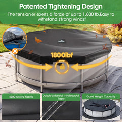SIHAIAN 20Ft Round Pool Cover installation guide