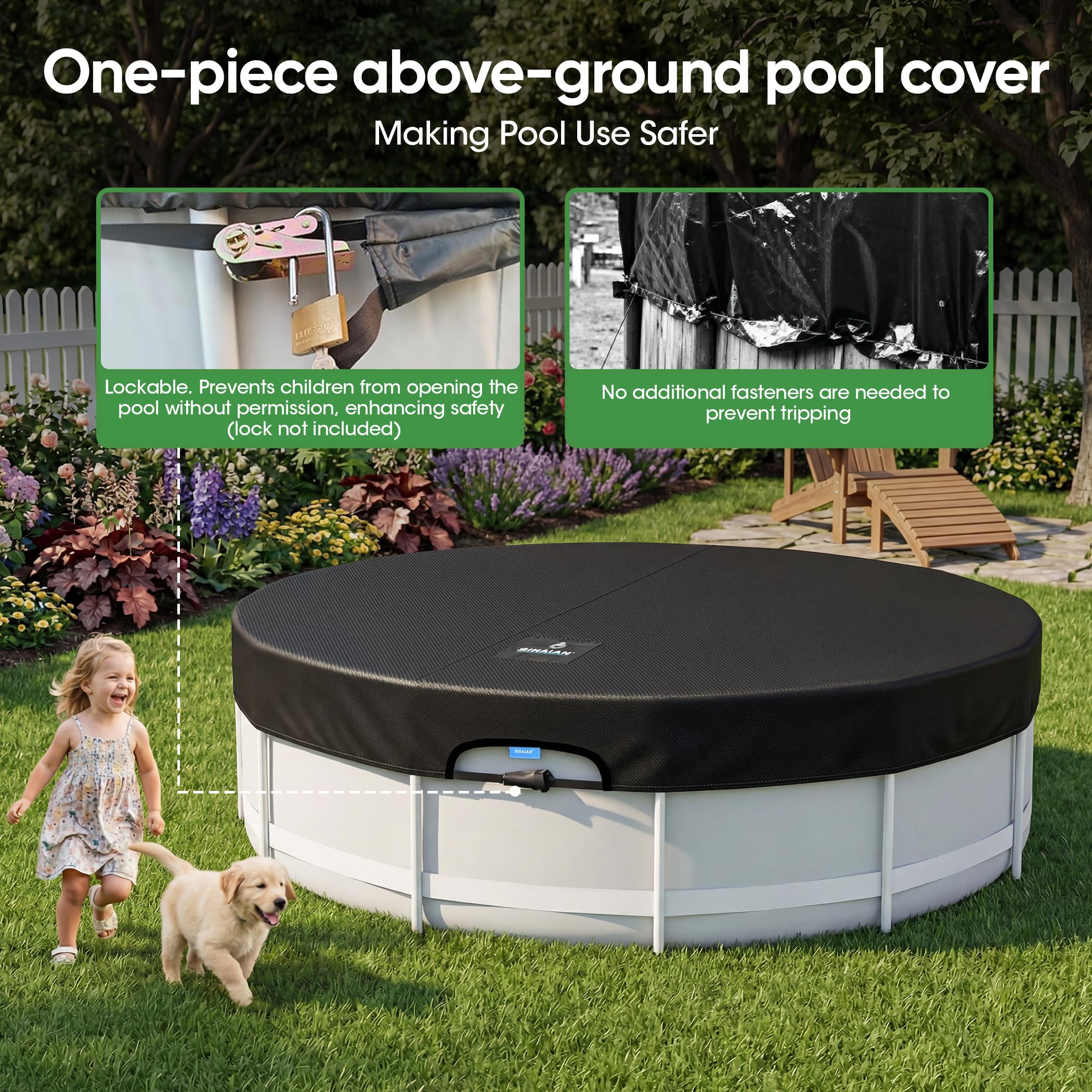 SIHAIAN pool cover showcasing durability features