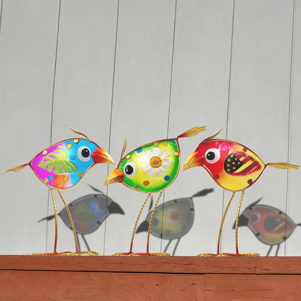 SILERUR whimsical bird decor on window sill