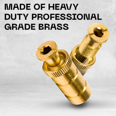 Silginnes Brass Pool Cover Anchors in packaging