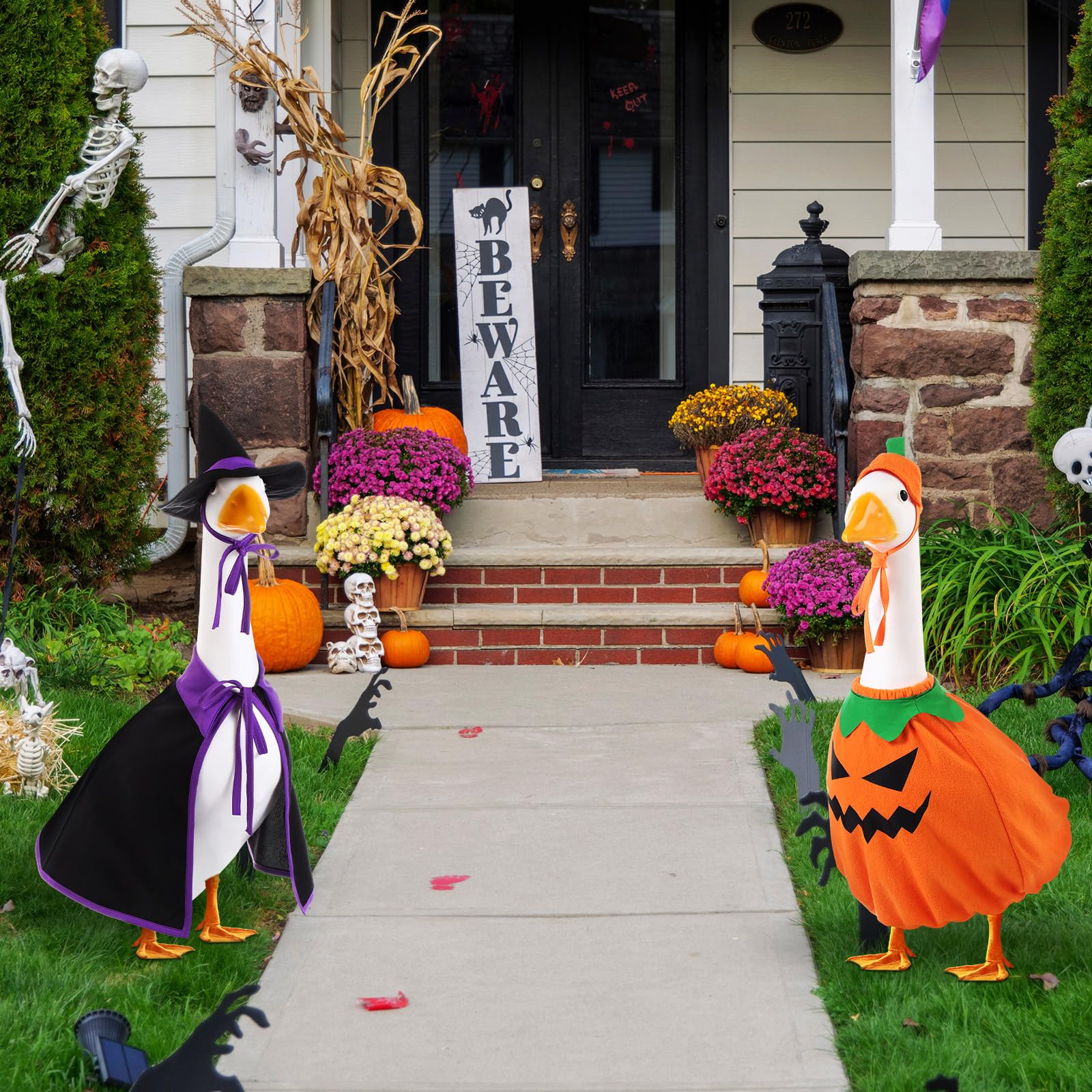 Silicherry 23 inch Goose Outfit Set on Lawn Decoration