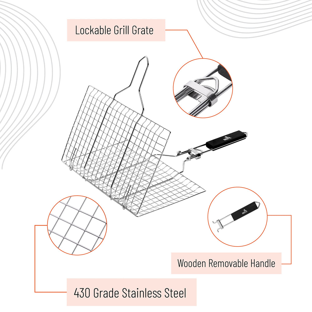 Silicone brush included with UNCO BBQ Grill Basket