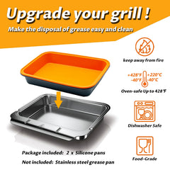 Silicone drip pan liner for Ninja Woodfire grill