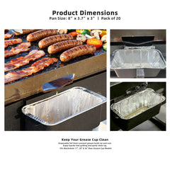 SilvaKoon Grease Cup Liner placed in Blackstone griddle