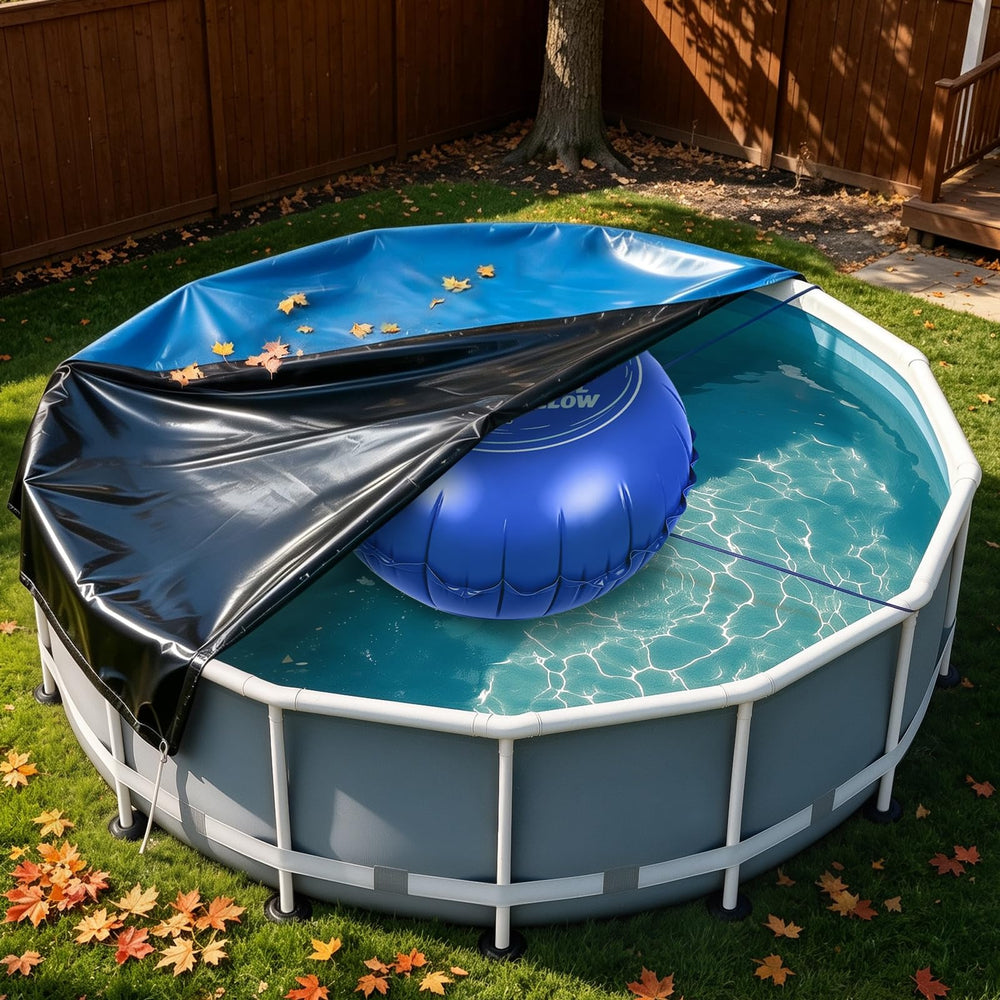 Silvonte Pool Pillow side view showing dual air valve