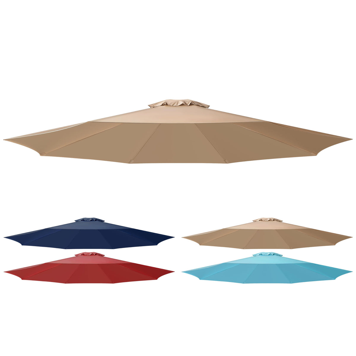 Simple Deluxe 9' patio umbrella replacement canopy in tan