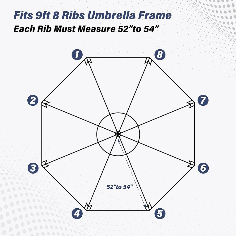 Simple Deluxe 9' Patio Umbrella Replacement Canopy packaging
