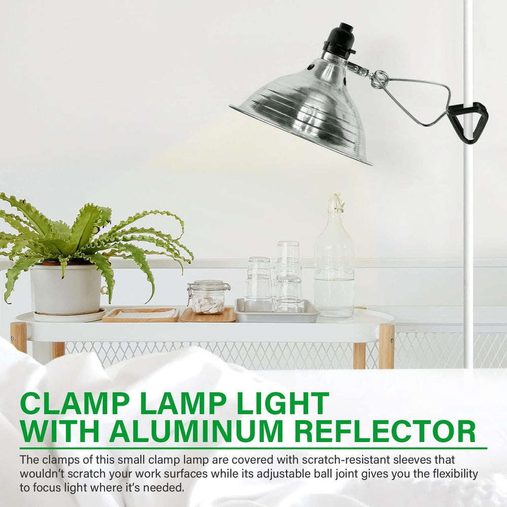 Simple Deluxe Clamp Light packaging and contents