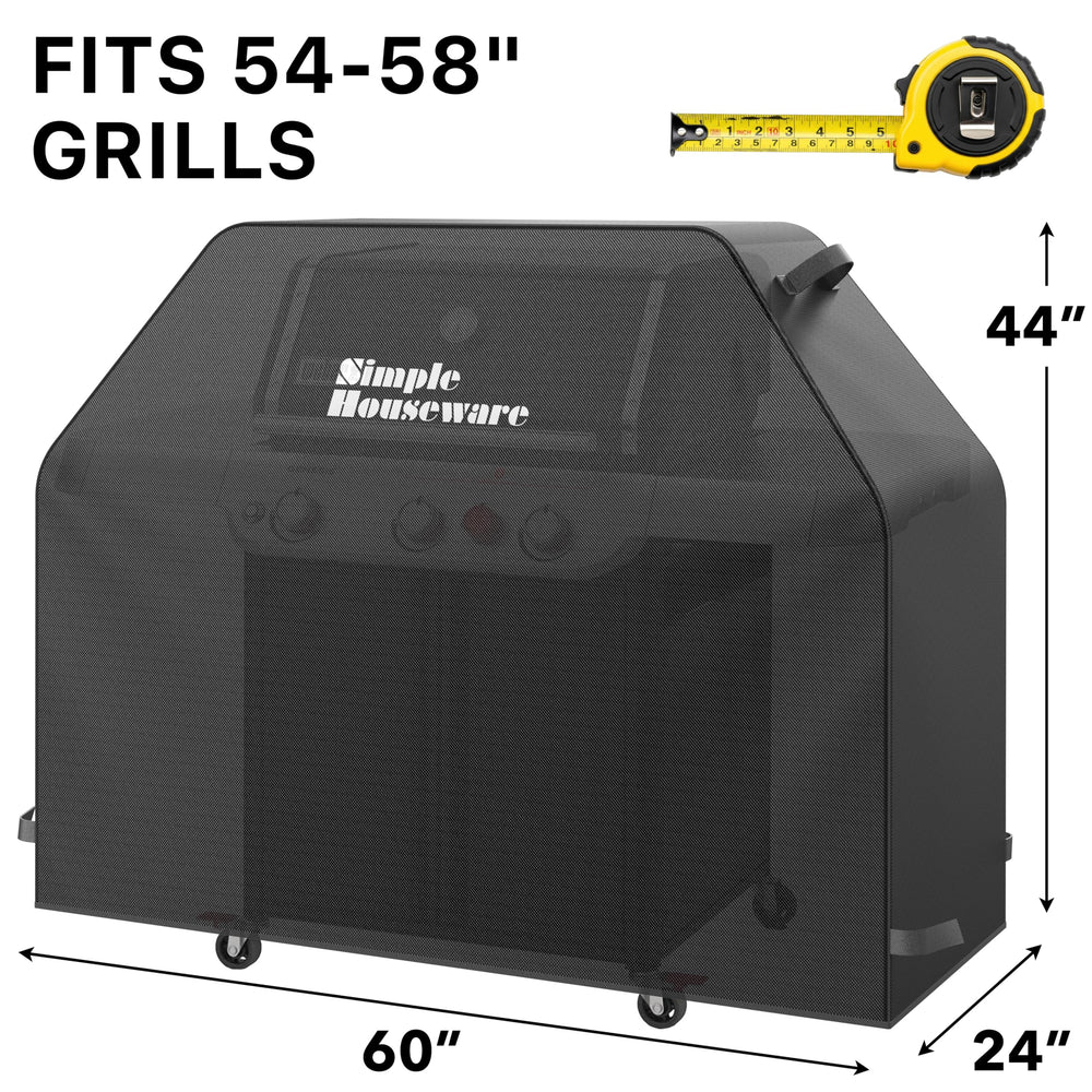Simple Houseware 60-inch BBQ Grill Cover side view with handles