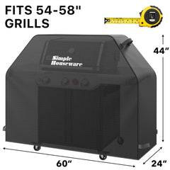 Simple Houseware 60-inch BBQ Grill Cover side view with handles