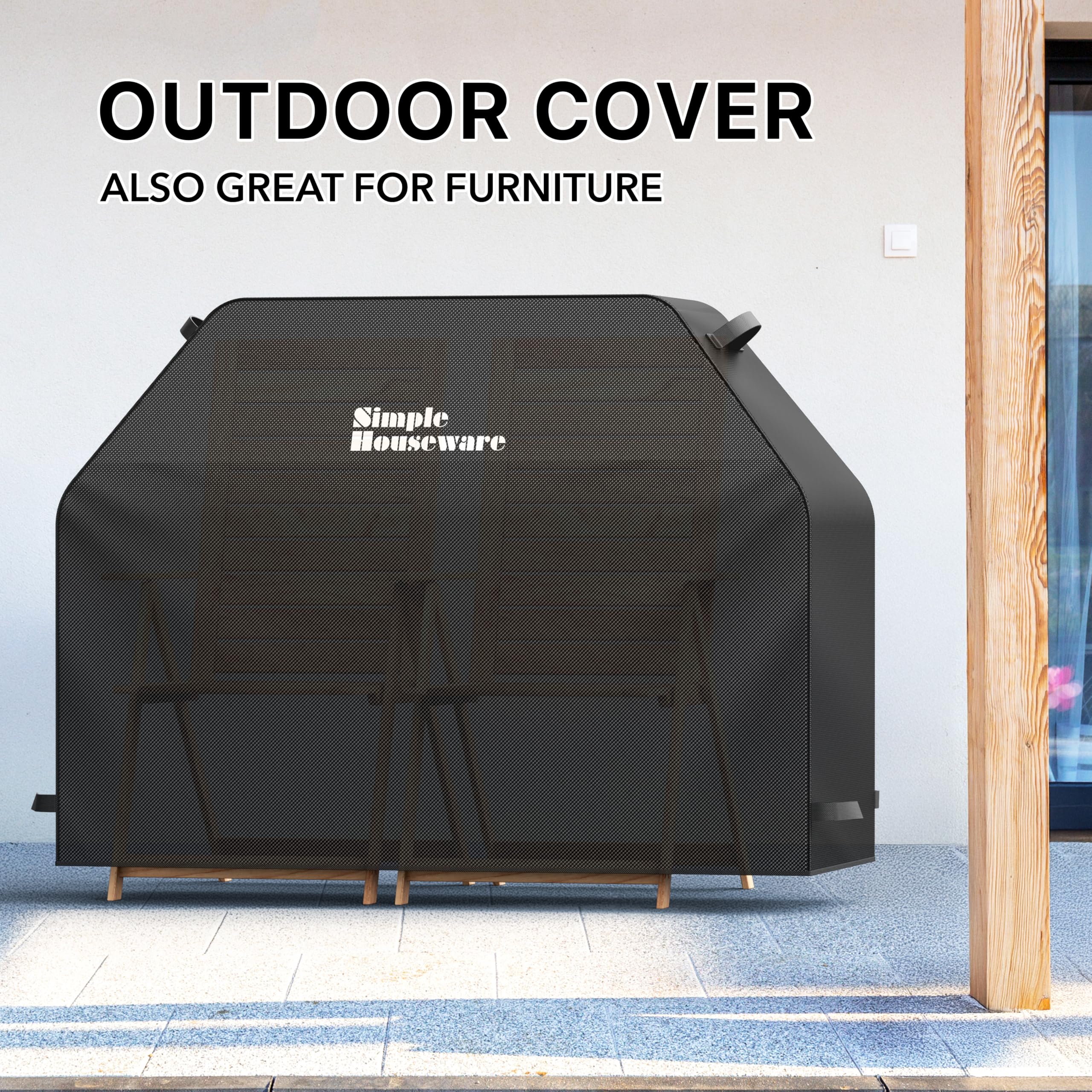 Simple Houseware 60-inch grill cover in black colour