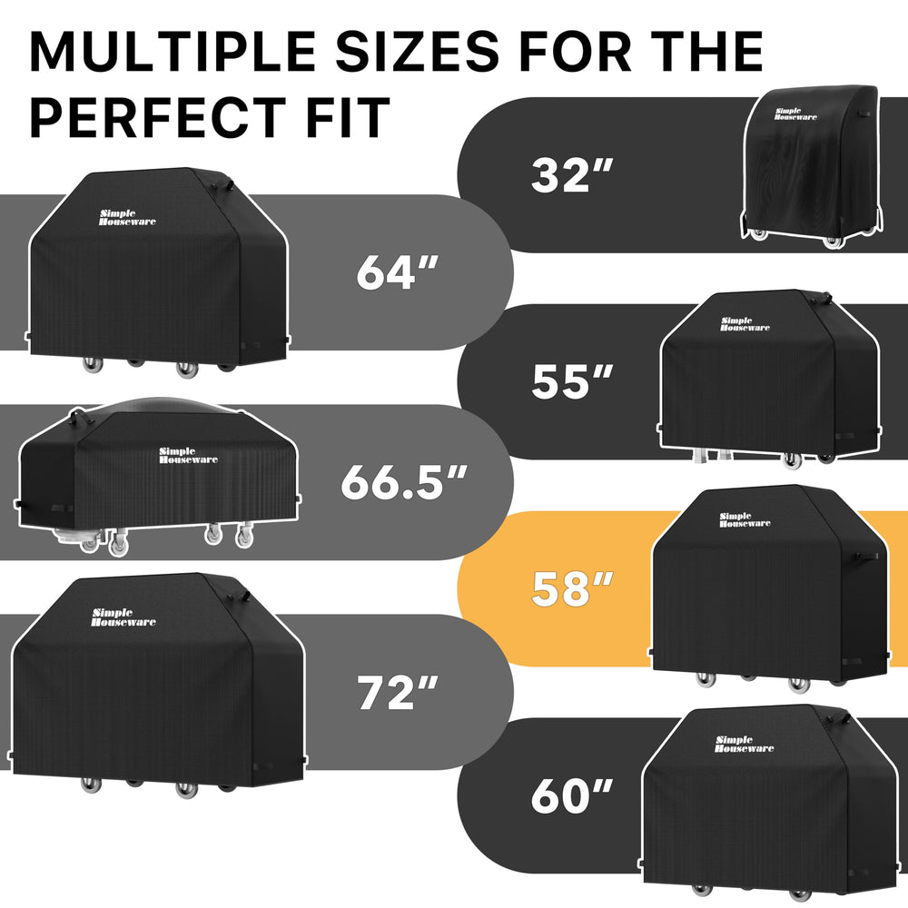Simple Houseware BBQ Grill Cover displayed on a grill