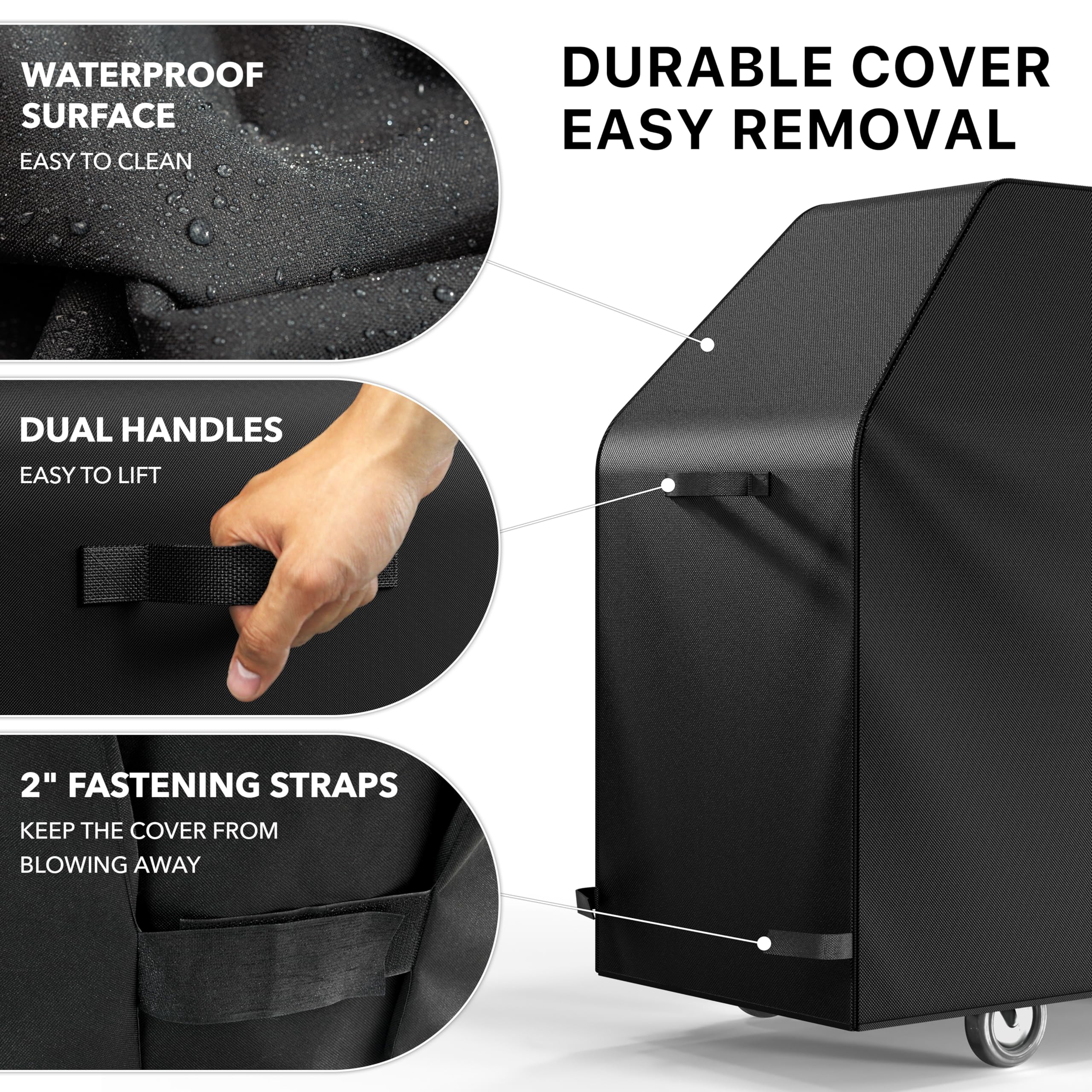 Simple Houseware BBQ Grill Cover in black color