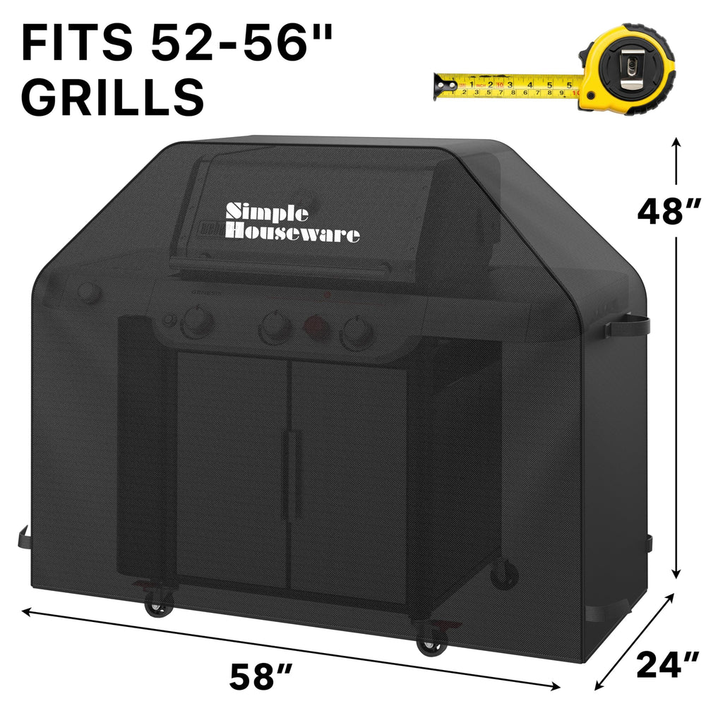 Simple Houseware BBQ Grill Cover showing durable 600D polyester material
