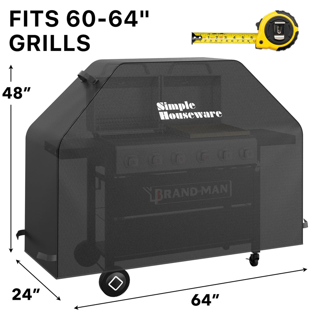 Simple Houseware BBQ grill cover showing durable 600D polyester material