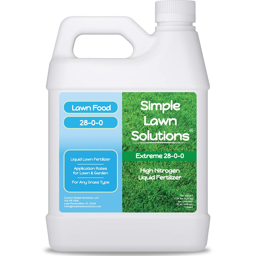 Simple Lawn Solutions 28-0-0 Liquid Fertilizer front view, 1 Quart