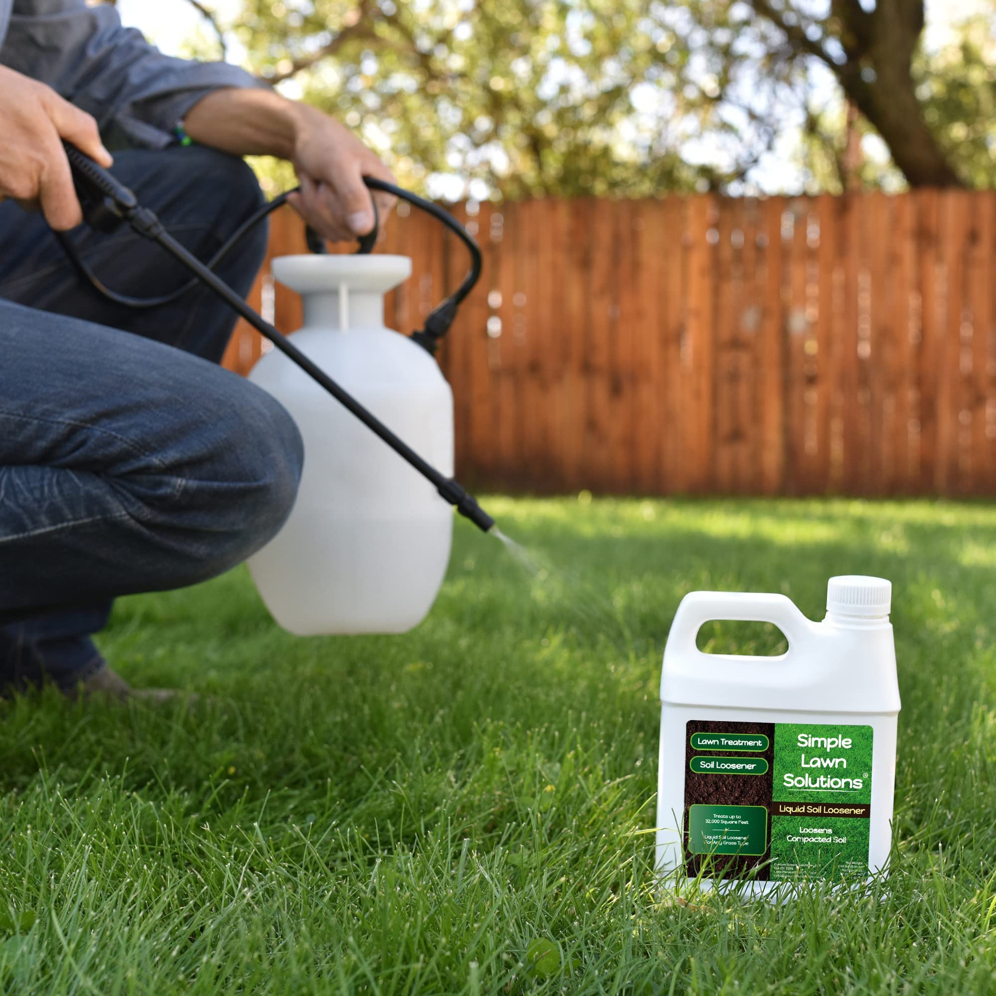 Simple Lawn Solutions Liquid Soil Loosener bottle side view