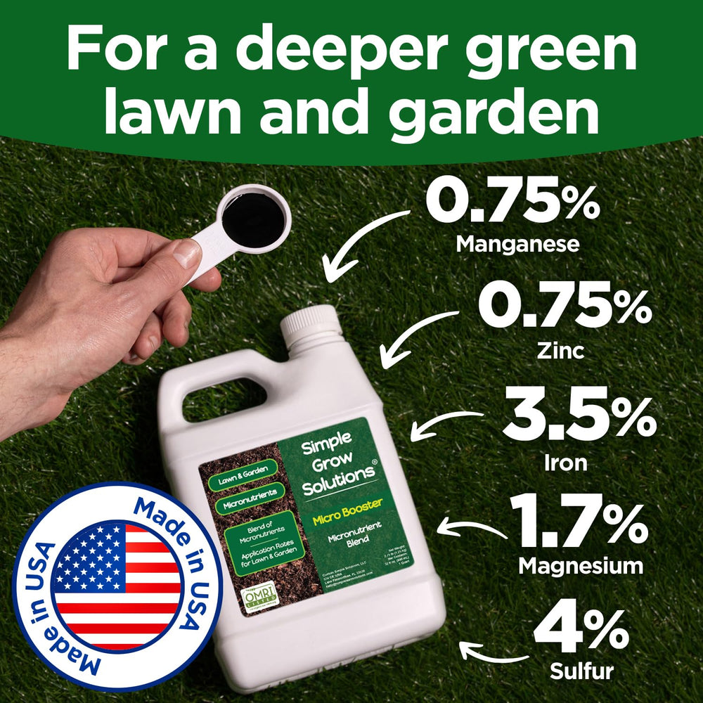Simple Lawn Solutions Micronutrient Formula being applied with a hose-end sprayer