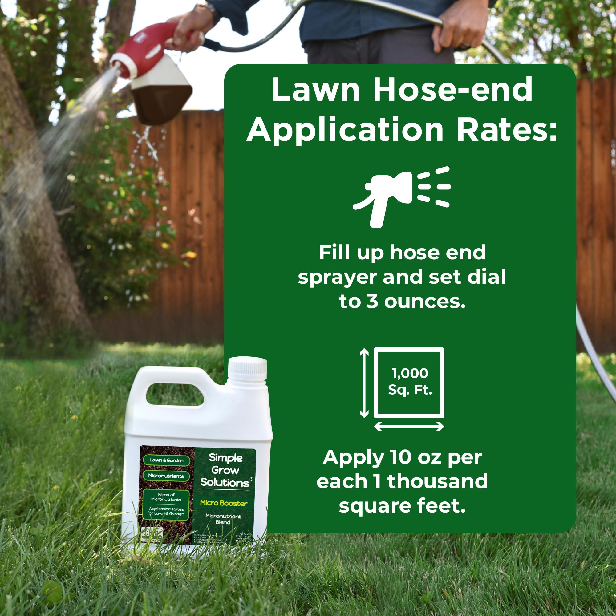 Simple Lawn Solutions Micronutrient Formula ingredients list on the bottle