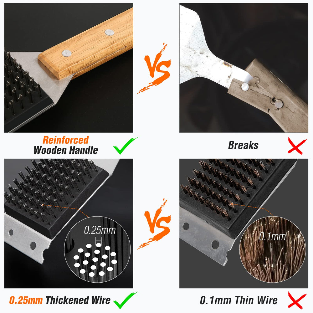 SIMPLETASTE Grill Brush with extra replacement head included