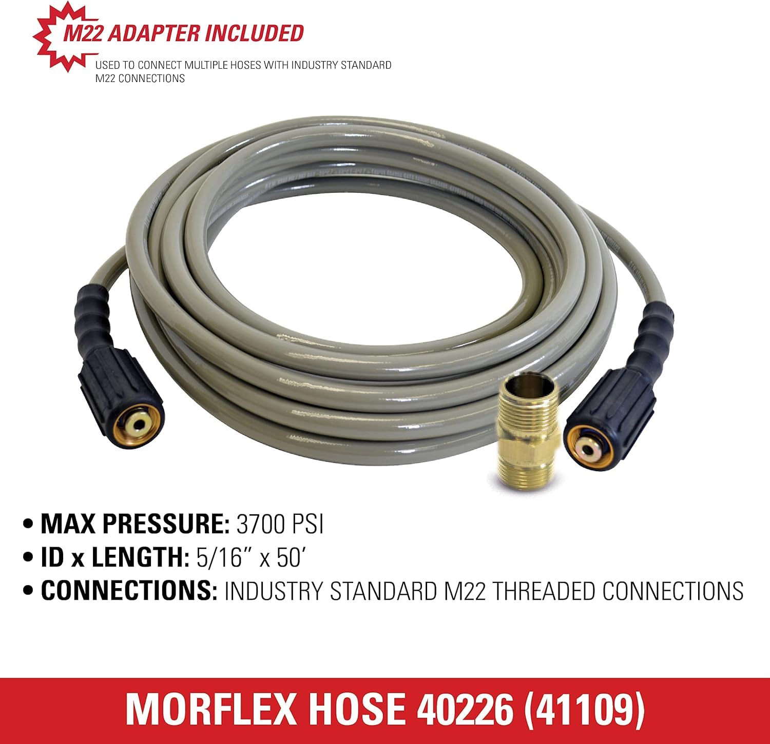 SIMPSON 50ft MorFlex Pressure Washer Hose close-up of material