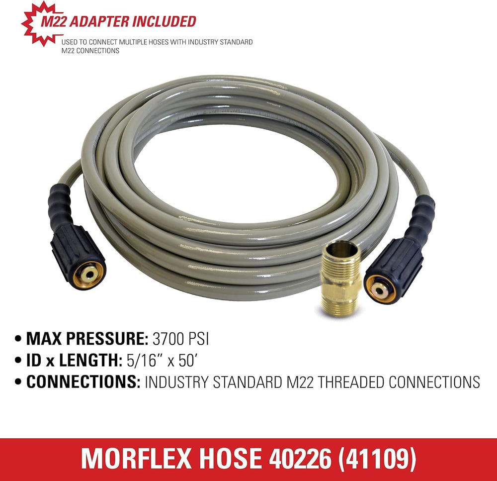 SIMPSON 50ft MorFlex Pressure Washer Hose close-up of material