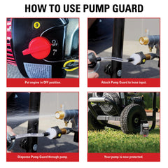 SIMPSON Pressure Washer Pump Guard side view showing nozzle