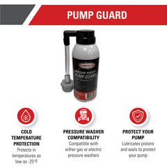 SIMPSON Pump Guard can with instructions and safety warnings